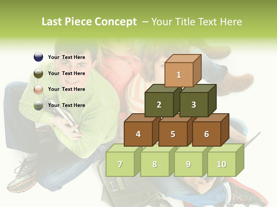 A Group Of People Sitting Next To Each Other With A Laptop PowerPoint Template