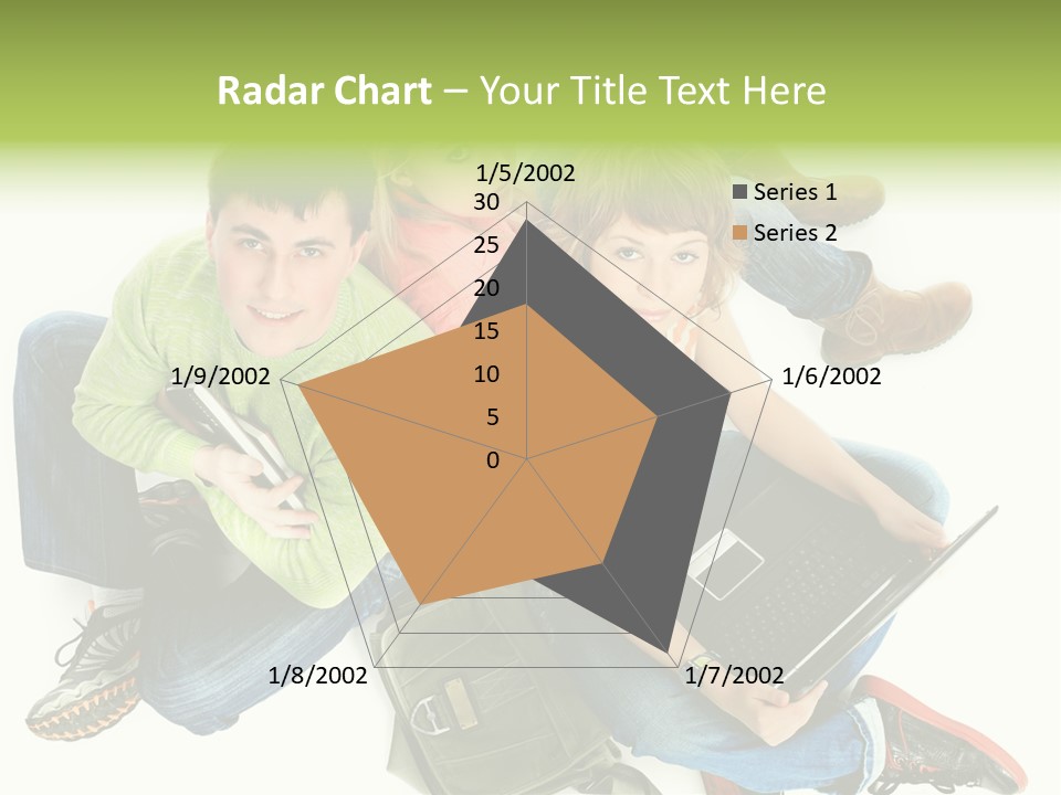 A Group Of People Sitting Next To Each Other With A Laptop PowerPoint Template