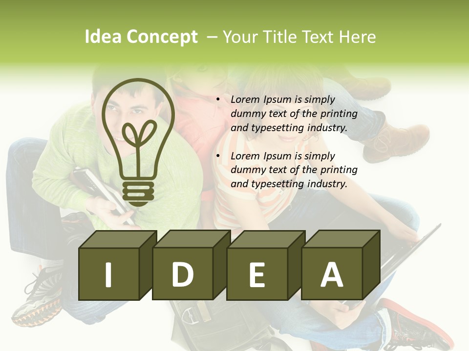 A Group Of People Sitting Next To Each Other With A Laptop PowerPoint Template