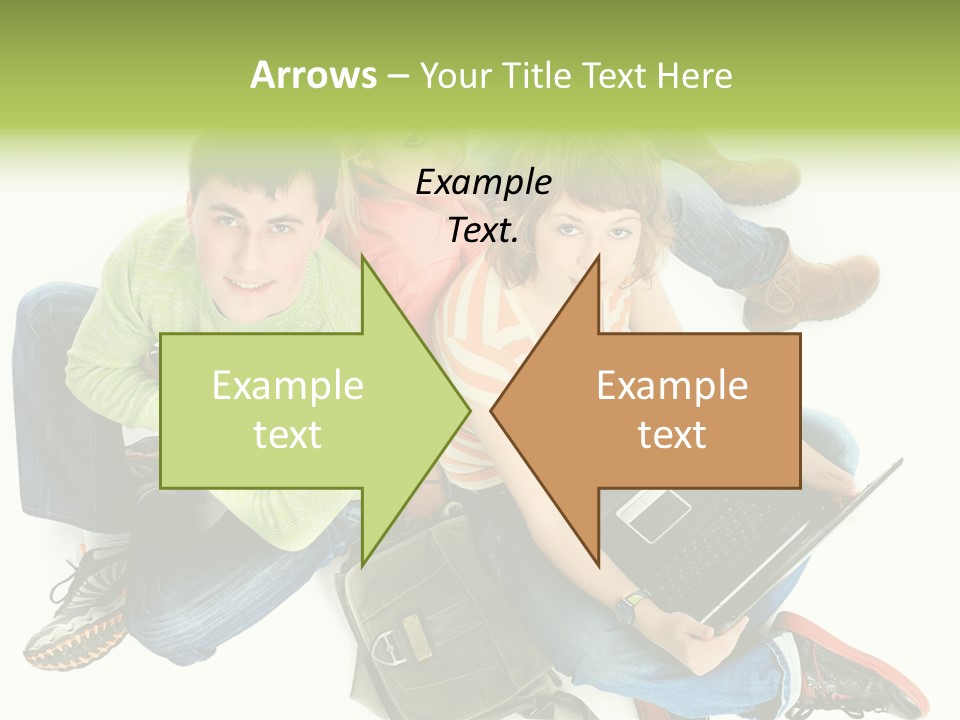 A Group Of People Sitting Next To Each Other With A Laptop PowerPoint Template