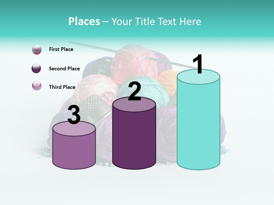 Knit Variegated Ball PowerPoint Template