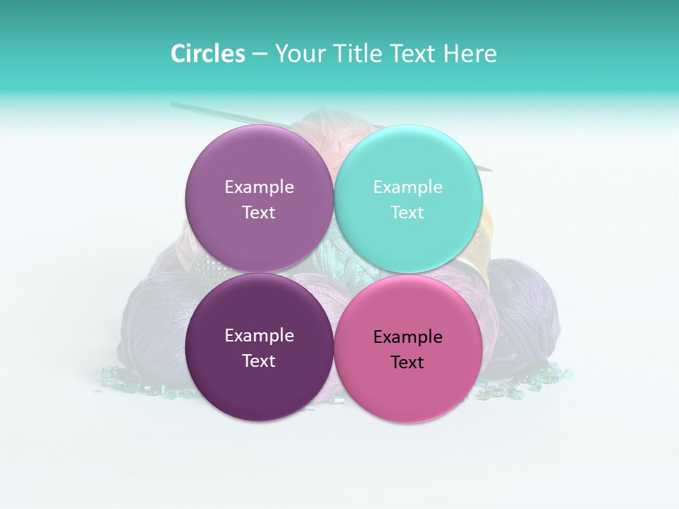 Knit Variegated Ball PowerPoint Template
