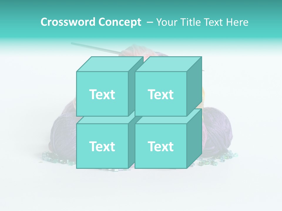 Knit Variegated Ball PowerPoint Template