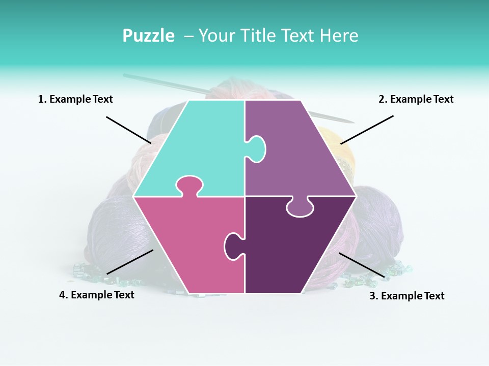 Knit Variegated Ball PowerPoint Template