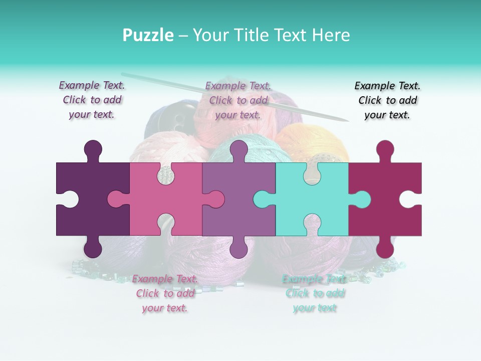 Knit Variegated Ball PowerPoint Template