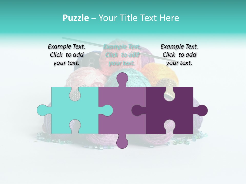 Knit Variegated Ball PowerPoint Template