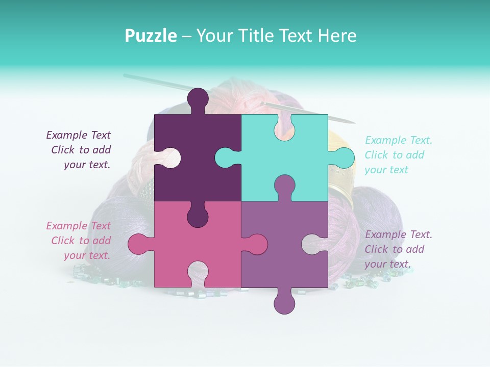 Knit Variegated Ball PowerPoint Template