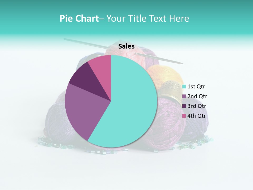 Knit Variegated Ball PowerPoint Template