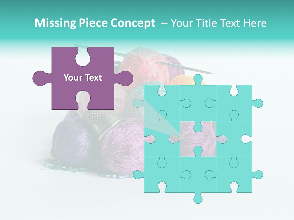 Knit Variegated Ball PowerPoint Template