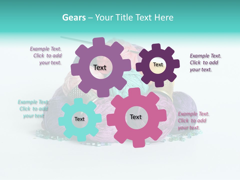 Knit Variegated Ball PowerPoint Template