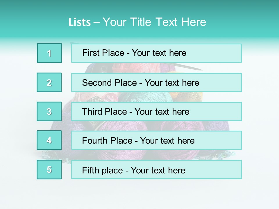 Knit Variegated Ball PowerPoint Template