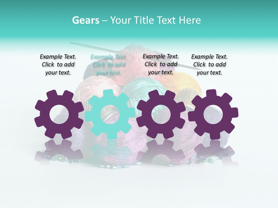 Knit Variegated Ball PowerPoint Template