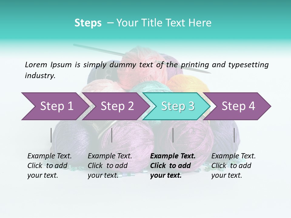 Knit Variegated Ball PowerPoint Template