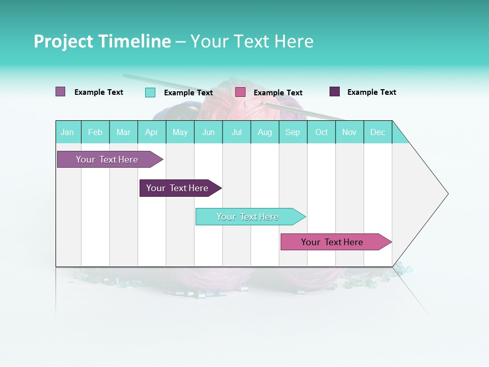 Knit Variegated Ball PowerPoint Template