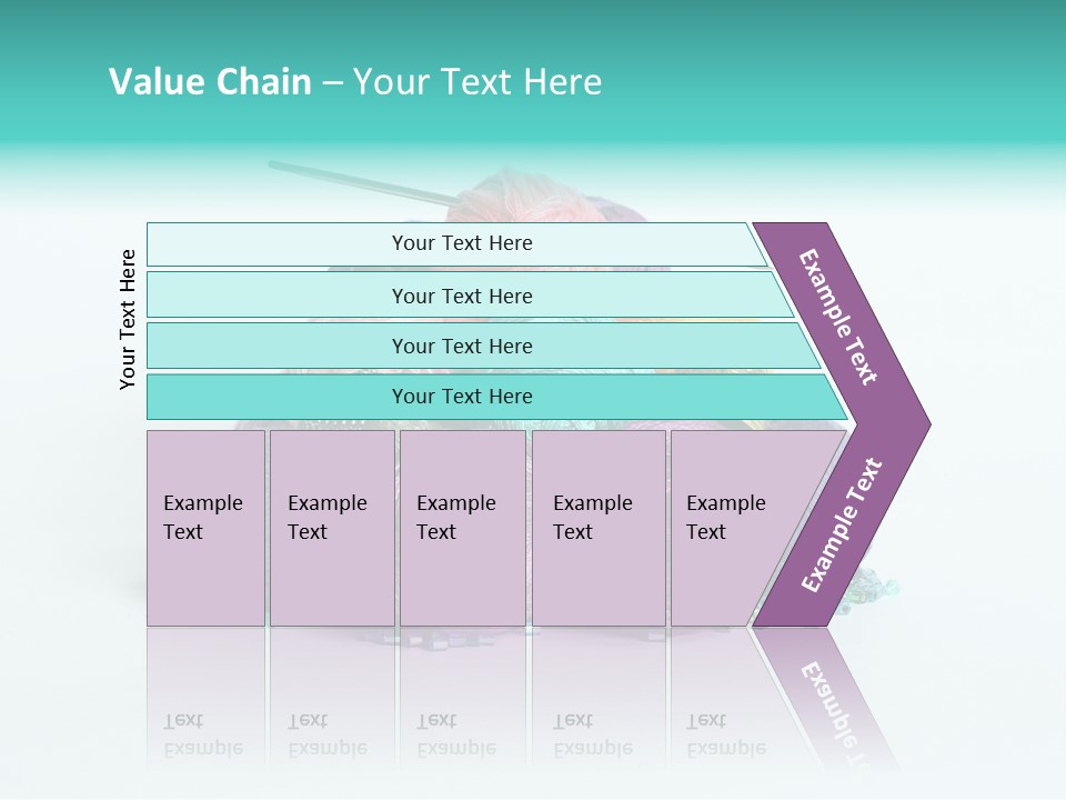 Knit Variegated Ball PowerPoint Template