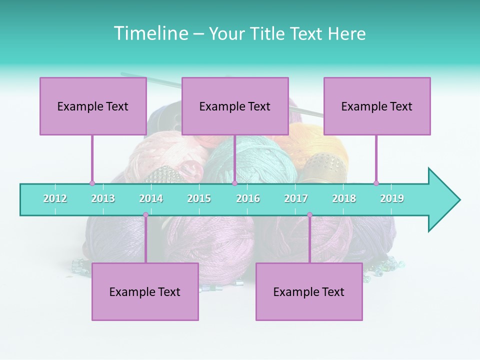 Knit Variegated Ball PowerPoint Template