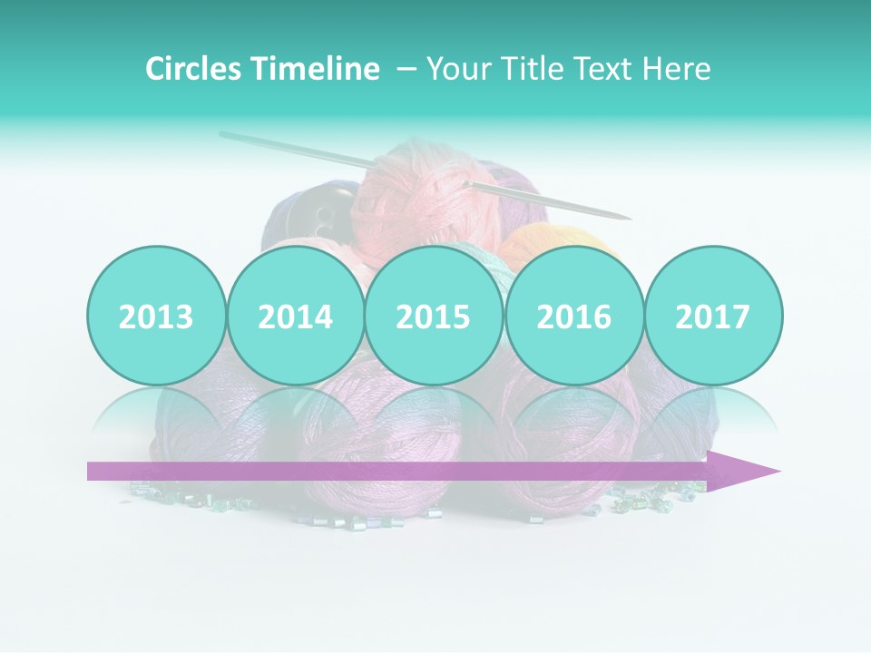 Knit Variegated Ball PowerPoint Template