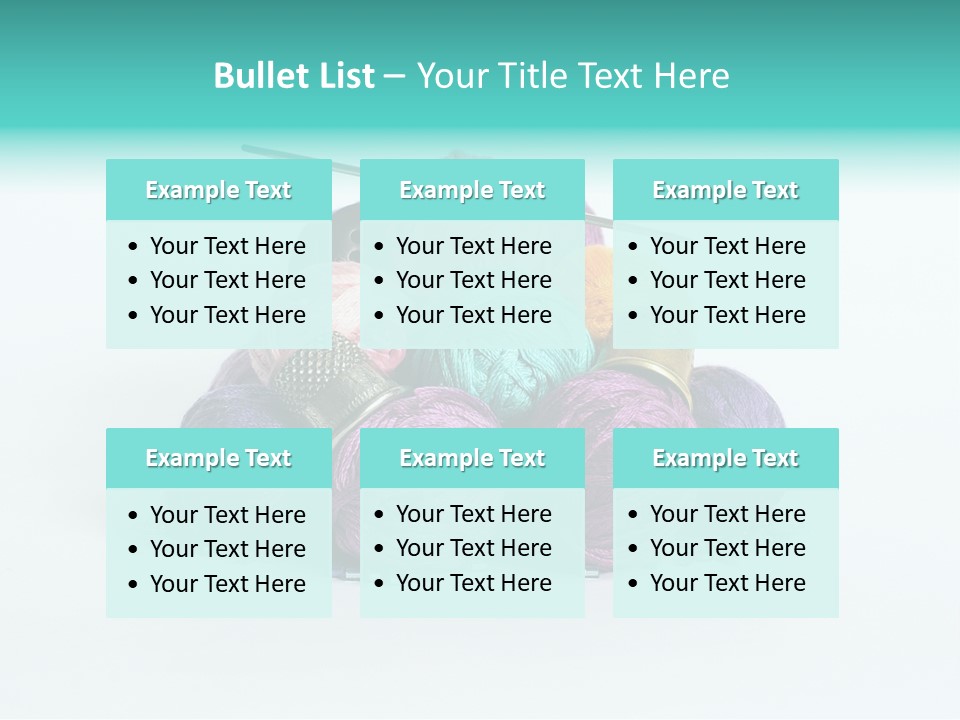 Knit Variegated Ball PowerPoint Template