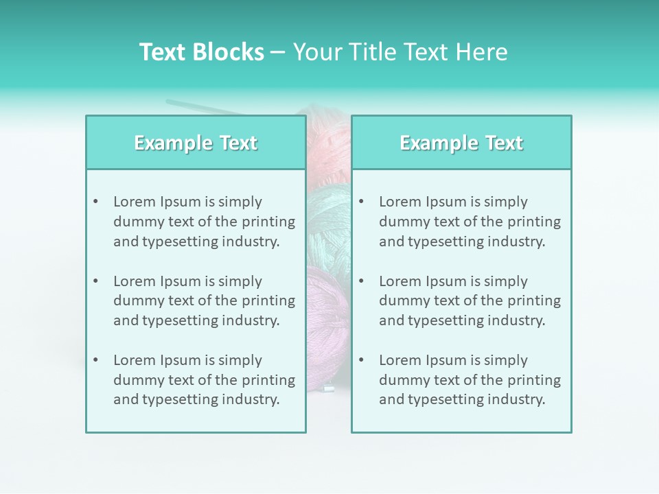 Knit Variegated Ball PowerPoint Template