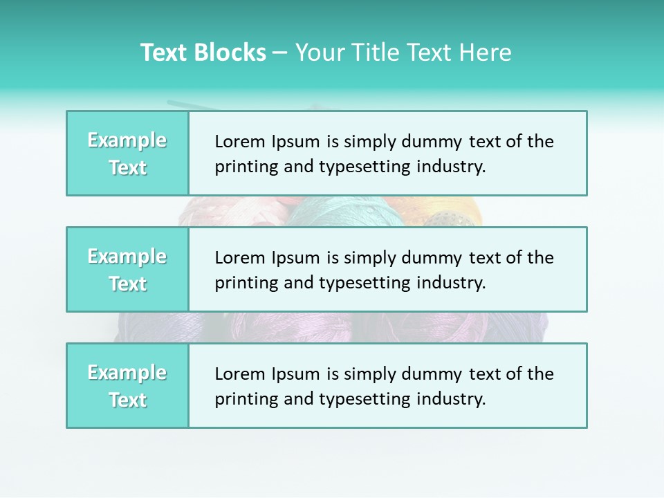 Knit Variegated Ball PowerPoint Template