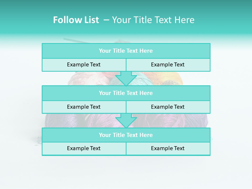 Knit Variegated Ball PowerPoint Template