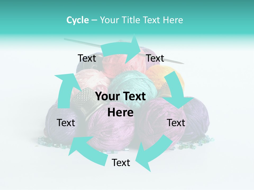 Knit Variegated Ball PowerPoint Template