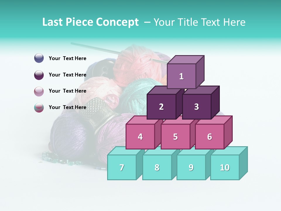 Knit Variegated Ball PowerPoint Template