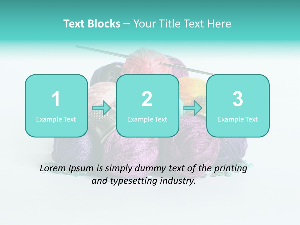 Knit Variegated Ball PowerPoint Template