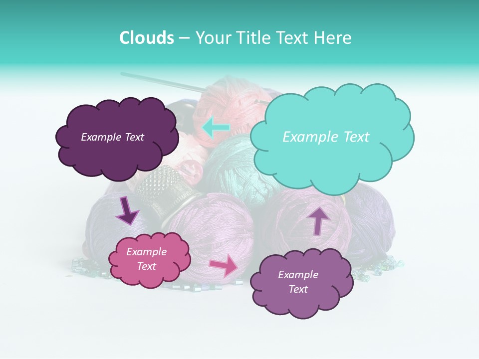 Knit Variegated Ball PowerPoint Template