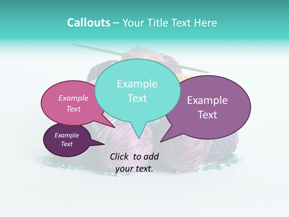 Knit Variegated Ball PowerPoint Template