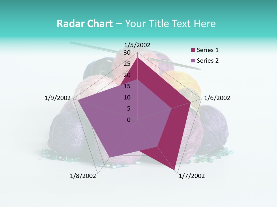 Knit Variegated Ball PowerPoint Template