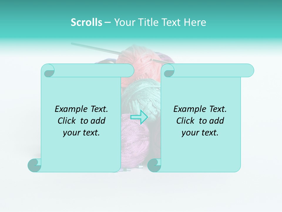Knit Variegated Ball PowerPoint Template