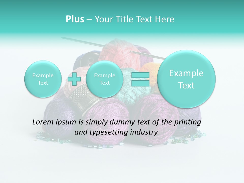 Knit Variegated Ball PowerPoint Template