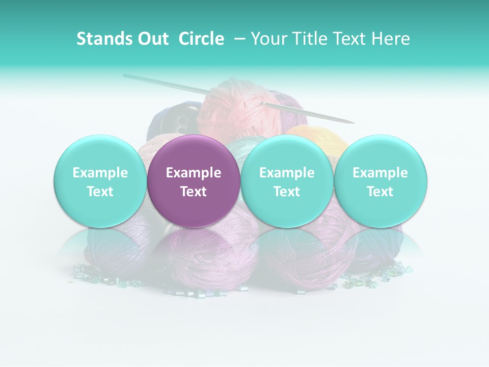 Knit Variegated Ball PowerPoint Template