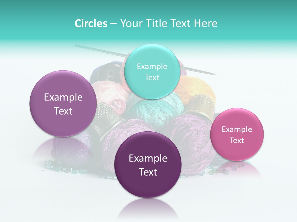 Knit Variegated Ball PowerPoint Template