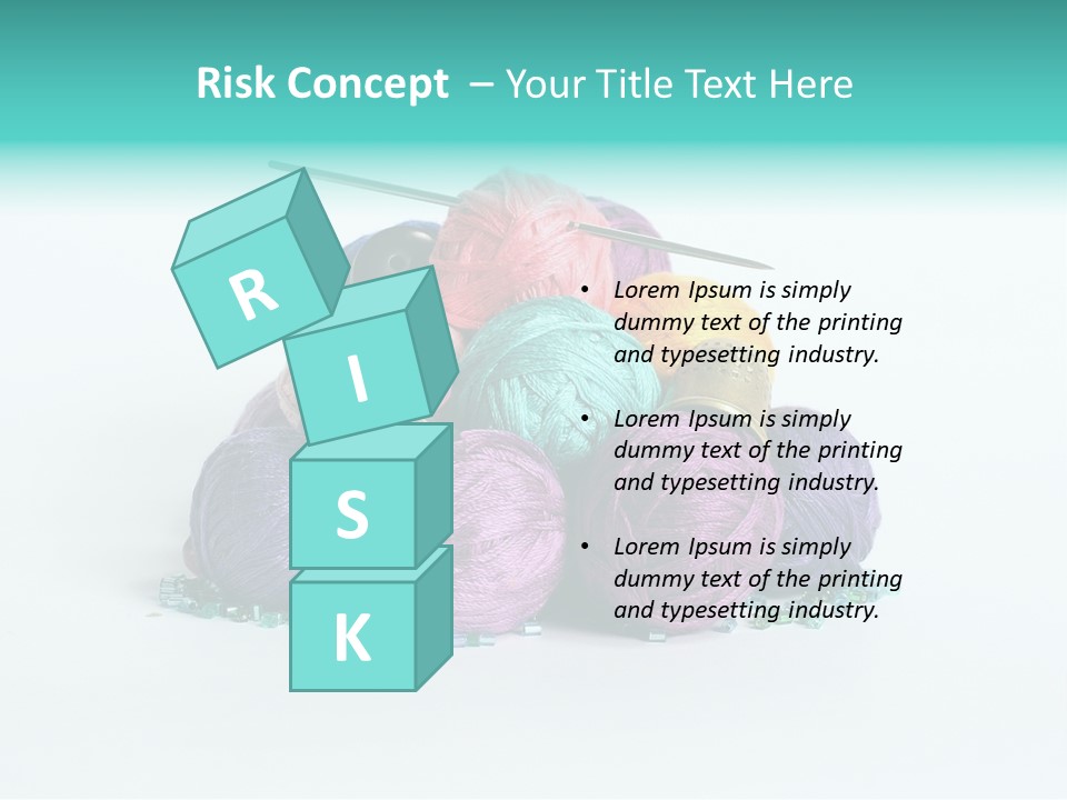 Knit Variegated Ball PowerPoint Template