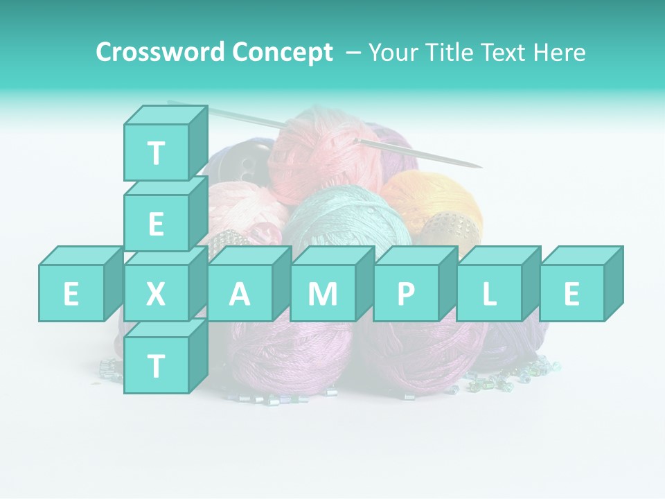 Knit Variegated Ball PowerPoint Template