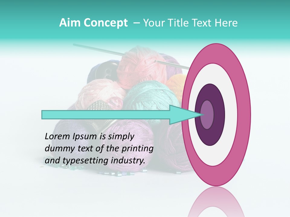 Knit Variegated Ball PowerPoint Template