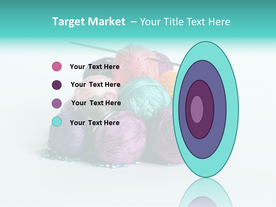 Knit Variegated Ball PowerPoint Template