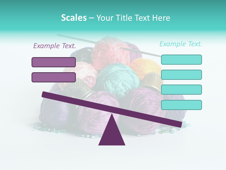 Knit Variegated Ball PowerPoint Template