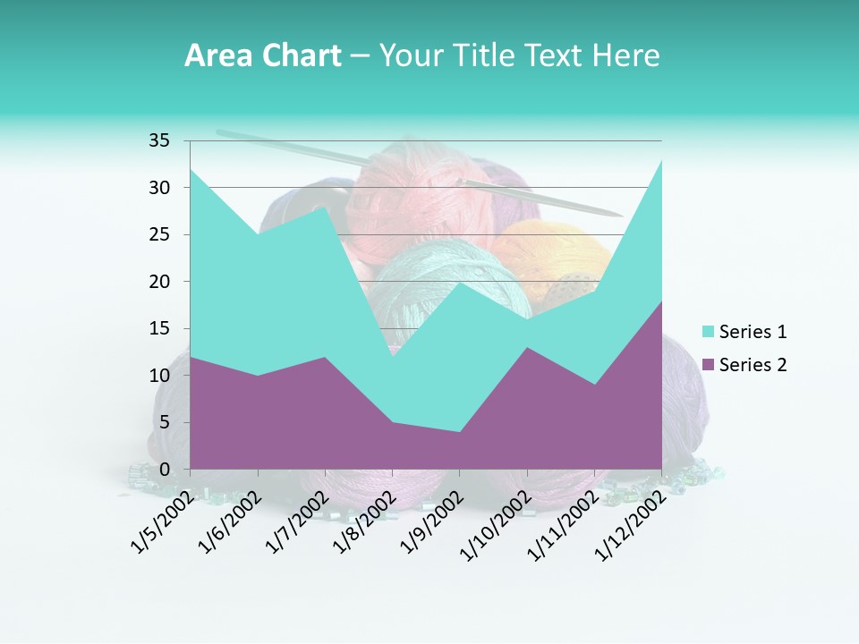 Knit Variegated Ball PowerPoint Template