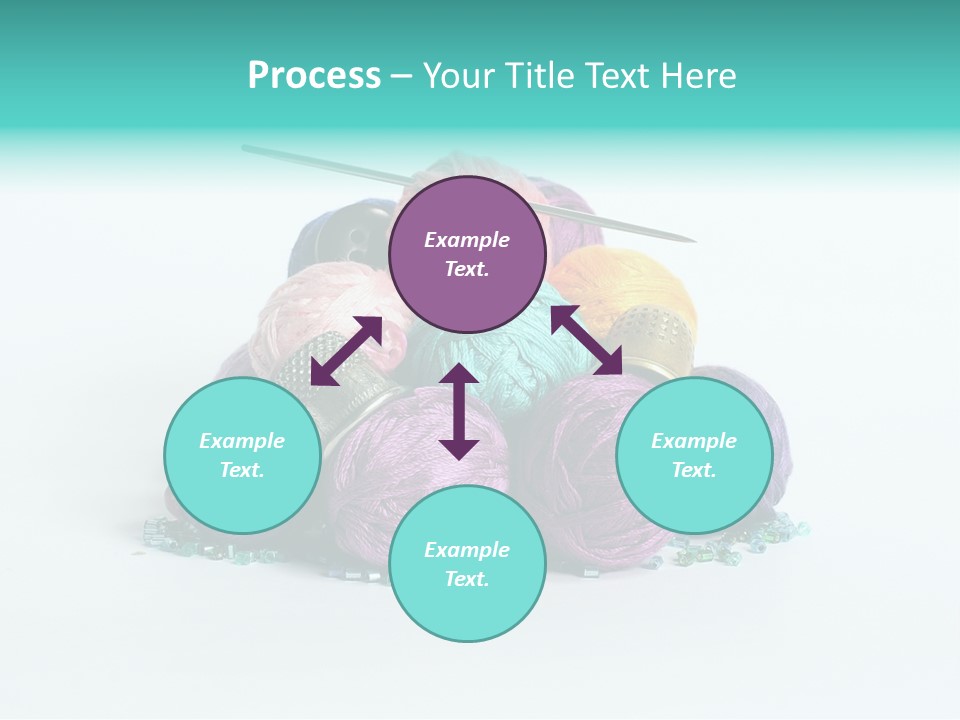 Knit Variegated Ball PowerPoint Template