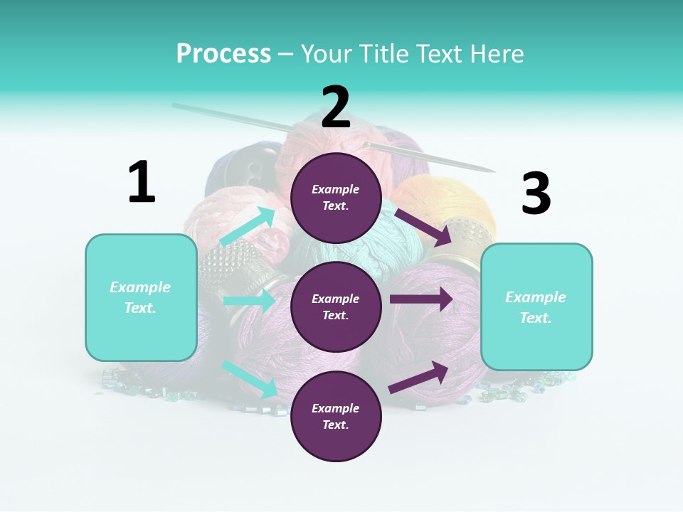 Knit Variegated Ball PowerPoint Template