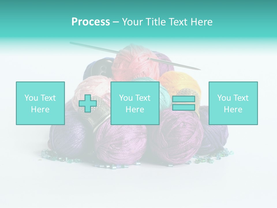 Knit Variegated Ball PowerPoint Template