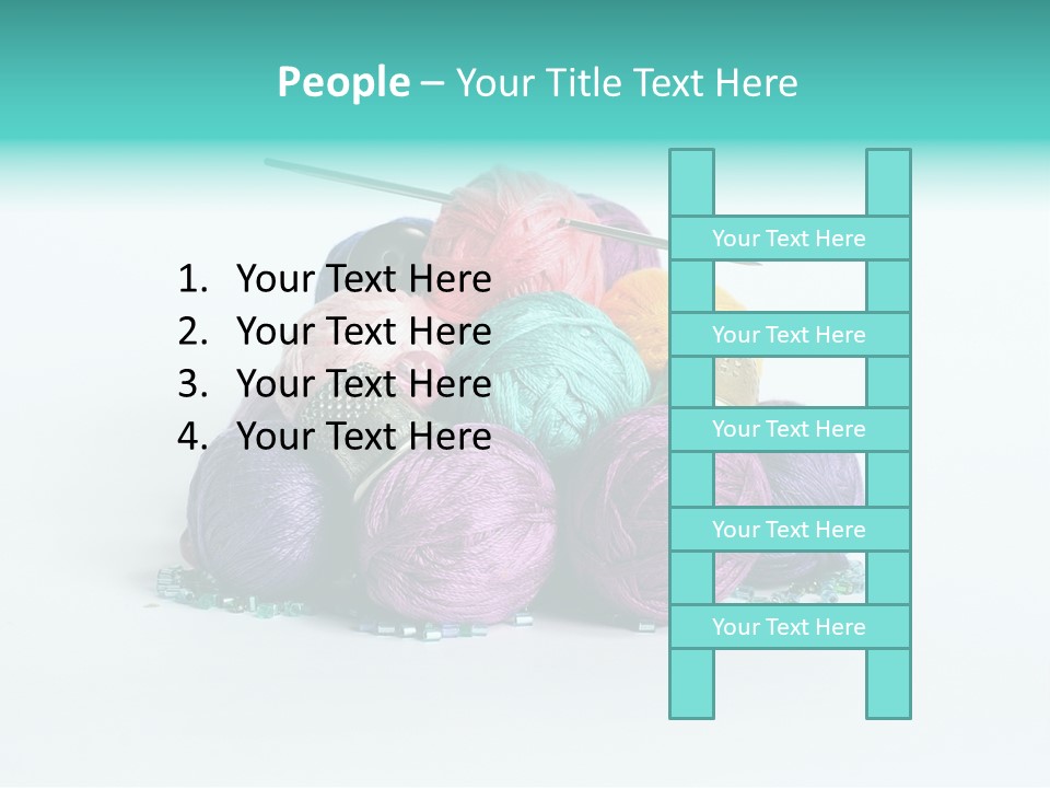 Knit Variegated Ball PowerPoint Template