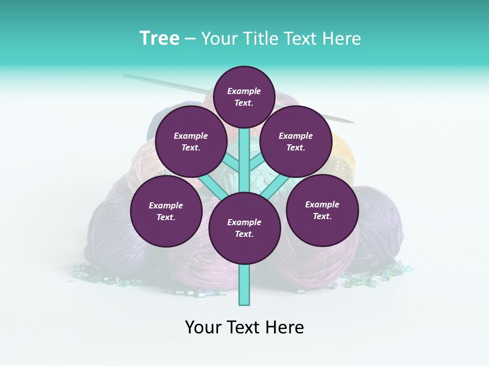 Knit Variegated Ball PowerPoint Template