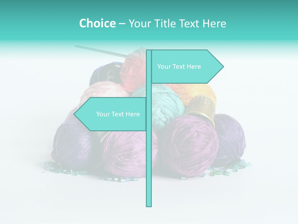 Knit Variegated Ball PowerPoint Template