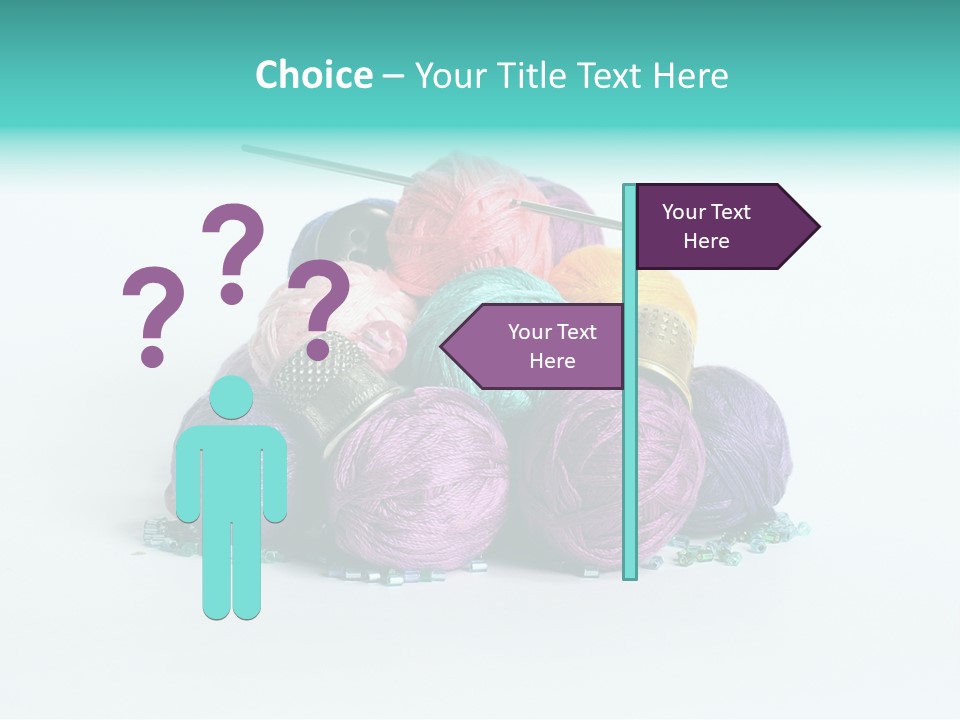 Knit Variegated Ball PowerPoint Template