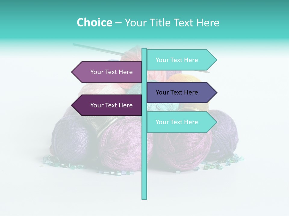 Knit Variegated Ball PowerPoint Template