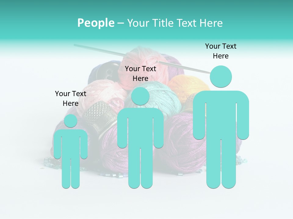 Knit Variegated Ball PowerPoint Template